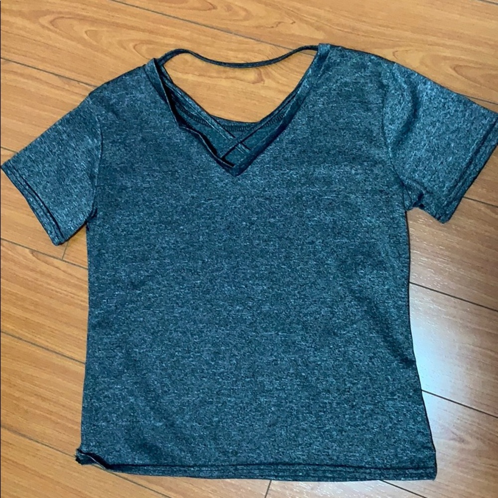 Gray workout tee